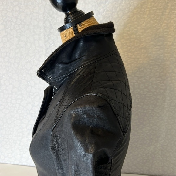 COLE HAAN LEATHER JACKET XS - Picture 6 of 16